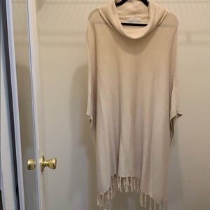 Plus Size Tan Sweater Poncho- FOREVER XXI